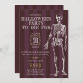 Invitation Fête D'Halloween À Mourrir Pour (Devant / Derrière)