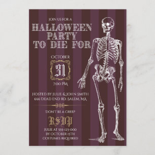 Invitation Fête D'Halloween À Mourrir Pour