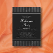 Invitation Fête d'Halloween à rayures noires