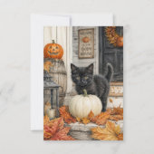 Invitation Fête d'Halloween à thème ferme mignonne (Devant)