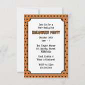 Invitation Fête d'Halloween à thème ferme mignonne (Dos)