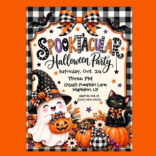 Invitation Fête d'Halloween adorable et spectaculaire