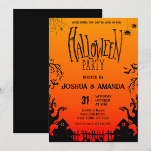 Invitation Fête d'Halloween adulte
