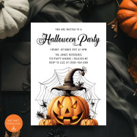 Fête d'Halloween adulte Citrouille moderne Araigné
