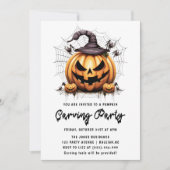 Invitation Fête d'Halloween adulte de Citrouille moderne (Devant)