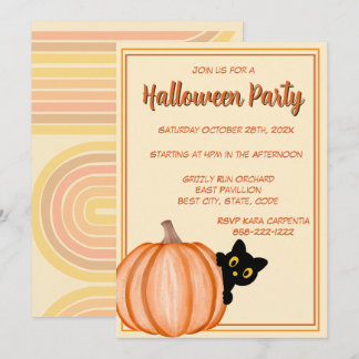 Invitation Fête d'Halloween adulte vintage gothique bleu effr