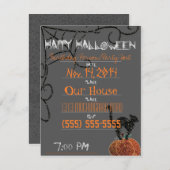 Invitation Fête d'Halloween/Anniversaire (Devant / Derrière)