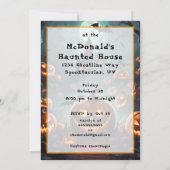 Invitation Fête d'Halloween avec de nombreux Jack-O-Lanterns (Dos)