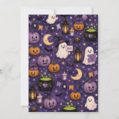 Invitation Fête d'Halloween avec des fantômes mignons (Dos)