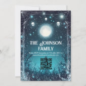 Invitation Fête d'Halloween avec Fantômes et Nuit Bleue (Dos)