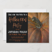 Invitation Fête d'Halloween avec typographie orange moderne (Devant)