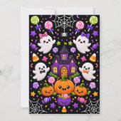 Invitation Fête d'Halloween Bash Boo Mignonne (Dos)