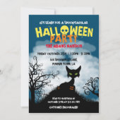 Invitation Fête d'Halloween Chat Fantôme (Devant)