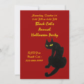 INVITATION FÊTE D'HALLOWEEN CHAT NOIR (Dos)
