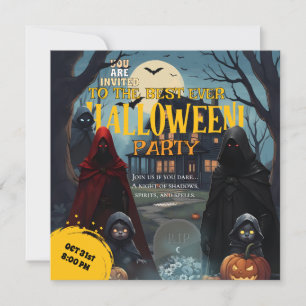 Invitation Fête d'Halloween Citrouille Fantômes d'Octobre Cos