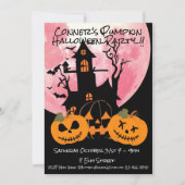 Invitation Fête d'Halloween Citrouille pour enfants (Devant)