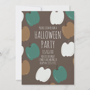 Invitation Fête d'Halloween Citrouilles d'Automne Tons Terreu