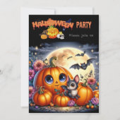 Invitation Fête d'Halloween Colorée & Modifiable (Devant)