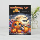 Invitation Fête d'Halloween Colorée & Modifiable (Debout devant)