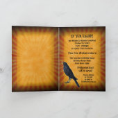 Invitation Fête d'Halloween - Corbeau Déplaisant sur le cerve (Intérieur)