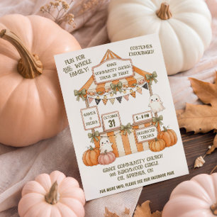 Invitation Fête d'Halloween Country Chic Trunk or Treat
