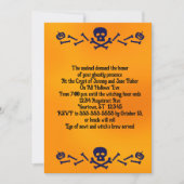 Invitation Fête d'Halloween crâne et os croisés (Devant)