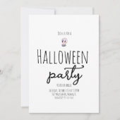Invitation Fête d'Halloween crâne vintage doodle  (Devant)