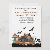 Invitation Fête d'Halloween dans le pays agricole (Devant)