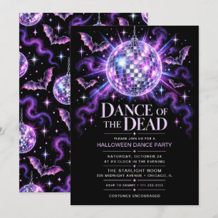 Invitation Fête d'Halloween Danse des Morts
