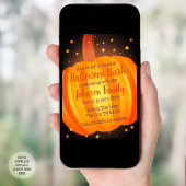 Invitation Fête d'Halloween de citrouille, soirée de célébrat