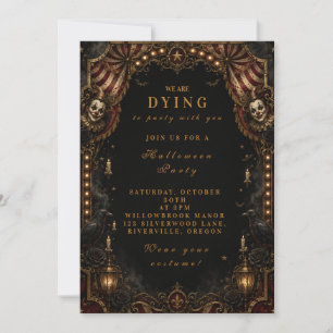 Invitation Fête d'Halloween de Clown Fantaisiste