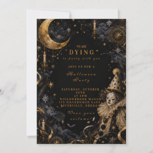 Invitation Fête d'Halloween de Clown Vintage
