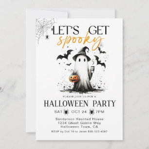Invitation fête d'Halloween de fantôme effrayant