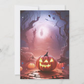 Invitation Fête d'Halloween de Jack O' Lantern Forest (Dos)
