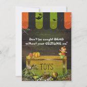 Invitation Fête d'Halloween de jouets antiques hantés fantais (Dos)