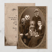 Invitation Fête d'Halloween de la famille des clowns Déplaisa (Devant / Derrière)