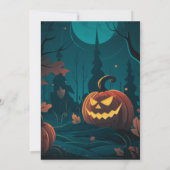 Invitation Fête d'Halloween de la forêt de Pleines lunes de J (Dos)