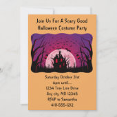 Invitation Fête d'Halloween de la Maison d'Espoir Noire et Or (Devant)