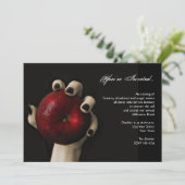 Invitation Fête d'Halloween de la rousse de la sorcière (Debout devant)