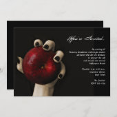 Invitation Fête d'Halloween de la rousse de la sorcière (Devant / Derrière)