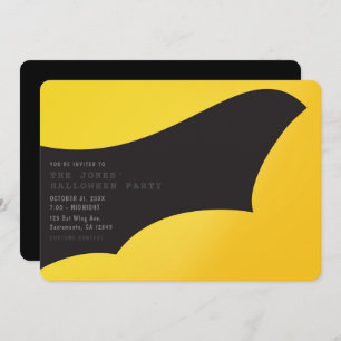 Invitation Fête d'Halloween de l'aile de chaume noire