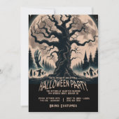 Invitation Fête d'Halloween de l'arbre d'horreur (Devant)