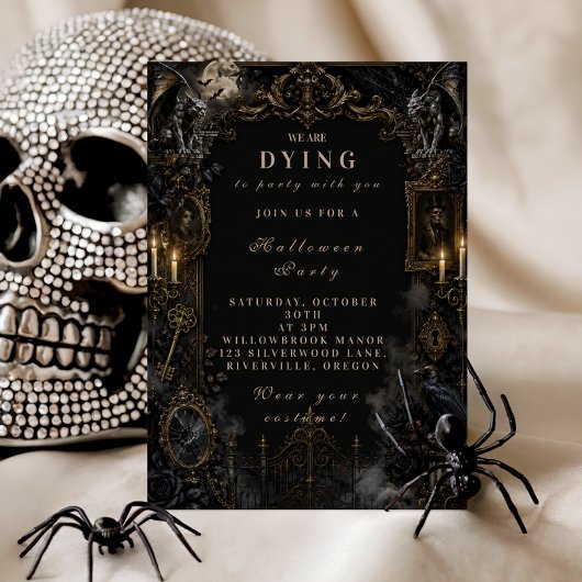 Invitation Fête d'Halloween de Monstre Élégant