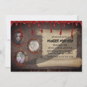 Invitation Fête d'Halloween de mystère de meurtre effrayant (Devant)