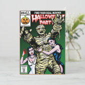 Invitation Fête d'Halloween de style comique d'horreur (Debout devant)