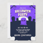 Invitation Fête d'Halloween de Tombstone (Devant)