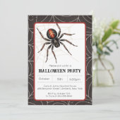 Invitation Fête d'Halloween de veuve noire Spider (Debout devant)