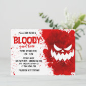 Invitation Fête d'Halloween Déplaisante (Debout devant)