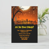 Invitation Fête d'Halloween déplaisante et effrayante (Debout devant)