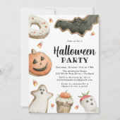 Invitation Fête d'Halloween des douceurs (Devant)
